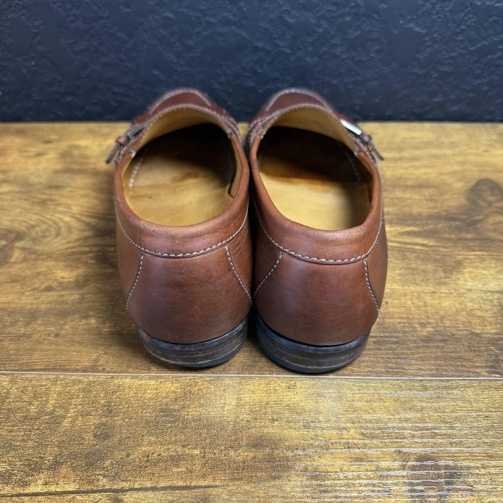 Cole Haan Kiltie Buckle C03757 Brown Leather Loafers Mens Size 9 D‎